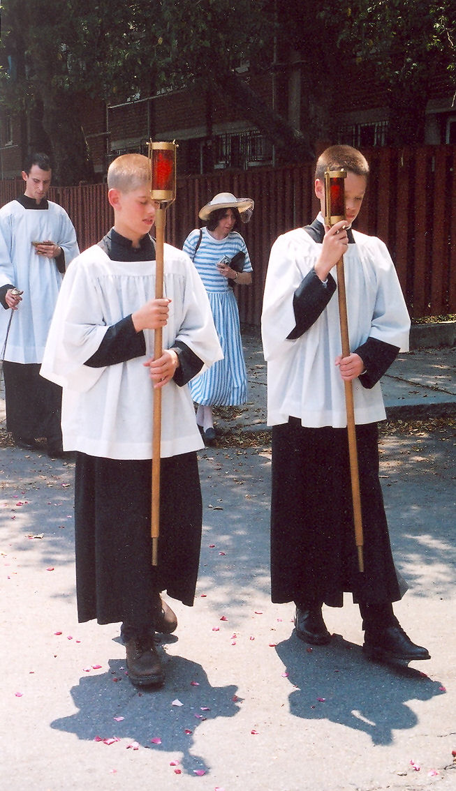 Torch Bearers and Thurifer 
